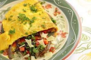 Red Palm and Parmesan Omelette