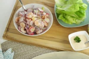 Prawn Cocktail Butter Lettuce Wraps