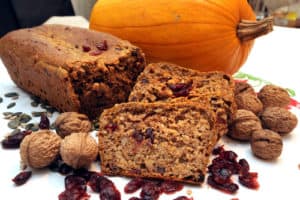 Cranberry Walnut Bread with Coconut Oil