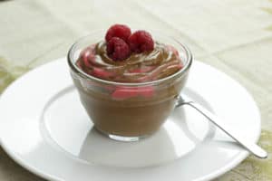 Chocolate Raspberry Avocado Pudding