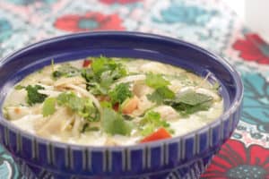 coconut chicken green curry soup Image